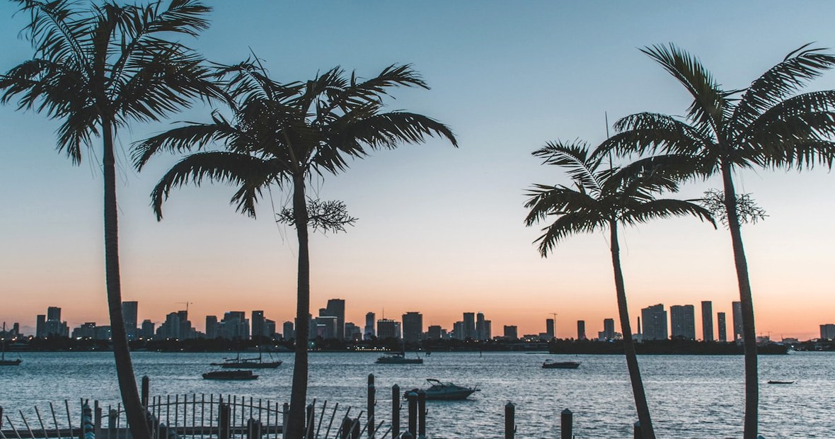 Dunedin FL waterfront marina and Main Street