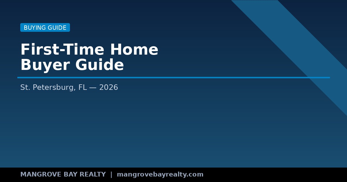 First-time home buyer in front of a St. Petersburg Florida home